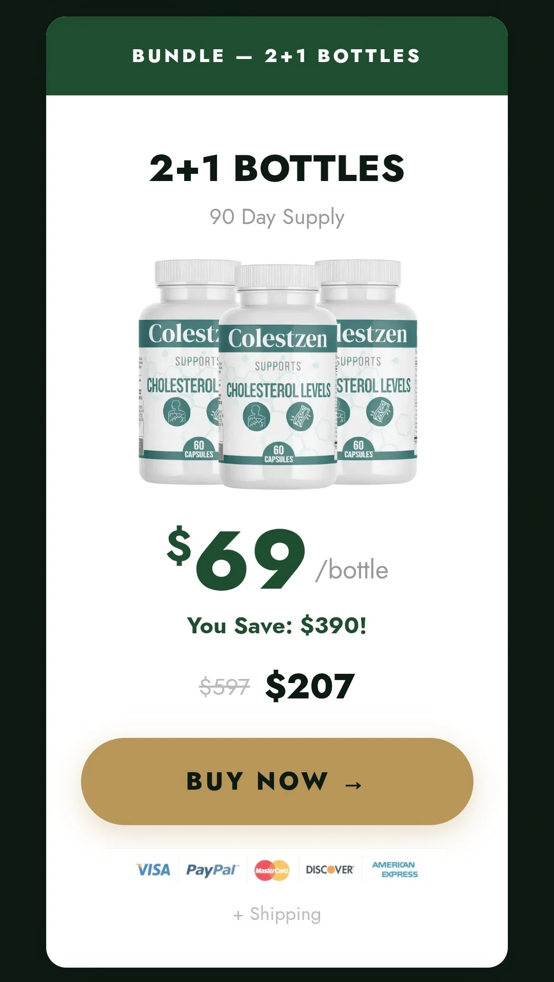 Colestzen™ 3 bottles pricing